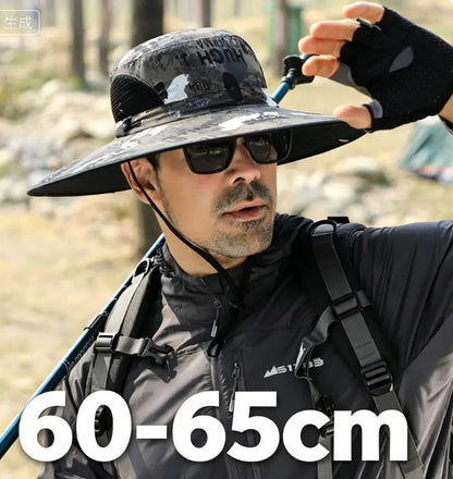 Large Shawl Sunscreen Neck Protection Big Brim Sun Hat Outdoor Leisure Mountaineering Fishing Cap Men Waterproof Fisherman Hats